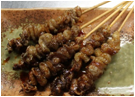 Chicken skin skewer