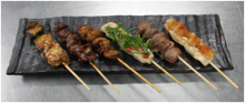 Assorted grilled skewers