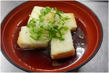 Deep-fried tofu in broth