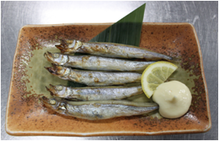 Shishamo smelt with roe