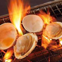 Grilled common orient clams