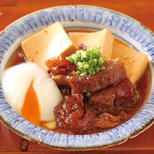 Simmered meat and tofu