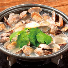 Manila clams steamed with sake