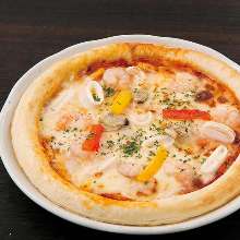 Seafood pizza