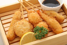Assorted fried cutlet skewers, 5 kinds