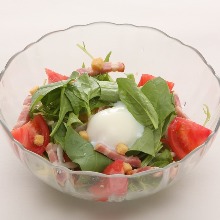 Caesar salad with slow-poached egg