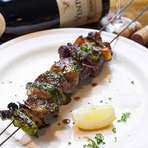 Grilled beef skewer