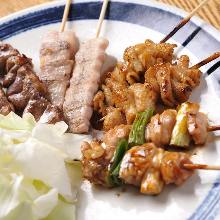 Assorted grilled skewers