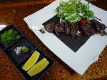 Grilled beef tongue