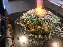 Hiroshima-style okonomiyaki