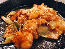 Stir-fried pork with kimchi