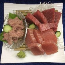 Assorted tuna sashimi