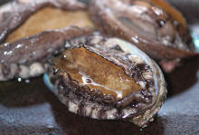 Charcoal grilled abalone