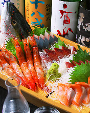 Assorted sashimi