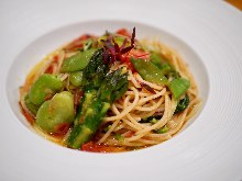 Anchovy oil pasta