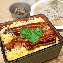 Conger eel rice bowl and soba set