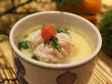 Soft roe chawanmushi (steamed egg custard)