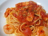 Shrimp & Bacon in Tomato Pasta