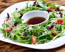 Baby sardine and mizuna salad