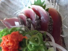 Seared skipjack tuna