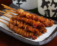 Chicken skin skewer