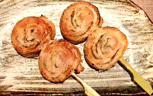 Pork rolled with shiso leaf