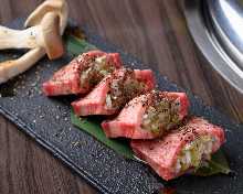 Beef tongue with green onion