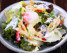 Caesar salad with slow-poached egg