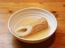 Tube-shaped fish-paste cake (a type of oden)