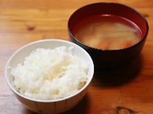 Rice and miso soup
