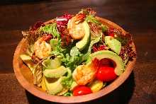 Shrimp and avocado salad