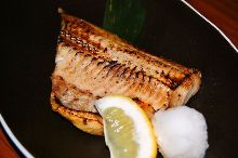 Salted and grilled Atka mackerel