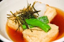 Deep-fried tofu in broth