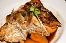 Simmered bony fish parts