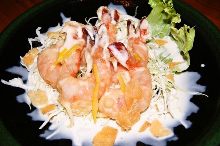 Stir-fried shrimp with mayonnaise