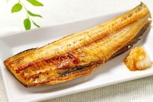 Salted and grilled Atka mackerel