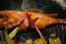 Fish grilled with rock salt of the day