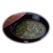 Sea lettuce miso soup