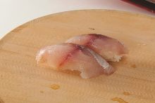 Horse mackerel nigiri sushi