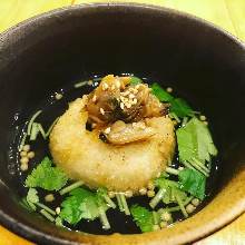 Grilled rice ball chazuke