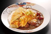 Omelette curry rice