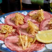 Negi tan shio (salted tongue with green onions)