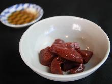 Edible raw liver