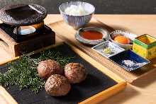 Wagyu beef hamburg steak set