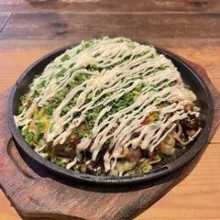 Spring onion okonomiyaki