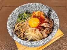 Stone grilled bibimbap