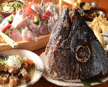 マグロのカマの塩焼き