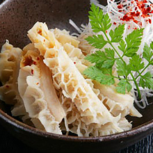 黒毛和牛のハチノス湯引きポン酢