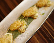 クリームチーズといぶりがっこ