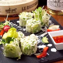 クリームチーズと生ハムの生春巻き クリームチーズと生ハムの生春巻き